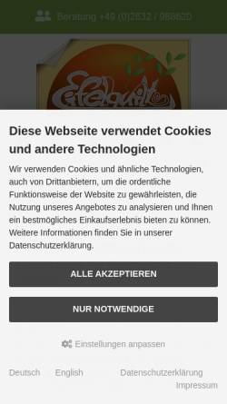 Vorschau der mobilen Webseite www.eifelquilts.de, Eifelquilts- Patchwork- und Quiltstoffe