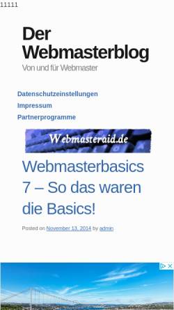 Vorschau der mobilen Webseite www.webmasteraid.de, Webmasteraid