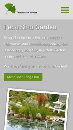 Vorschau der mobilen Webseite www.fengshuigarden.ch, Gartenbau - Feng Shui