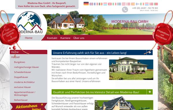 Vorschau von moderna-bau.com, Klee-Hausbau
