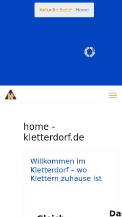 Vorschau der mobilen Webseite www.kletterdorf.de, Kletterdorf.de - Suche Kletterpartner