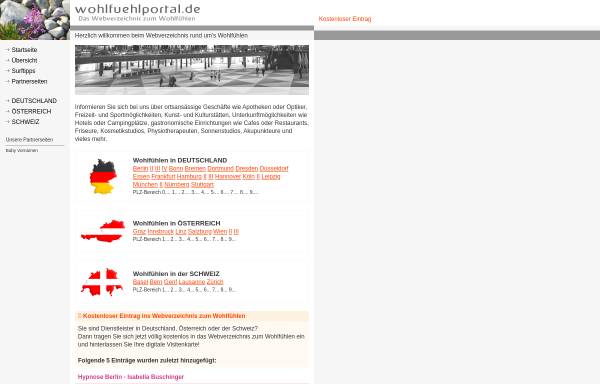 Vorschau von www.wohlfuehlportal.de, Das Branchenbuch zum Wohlfühlen