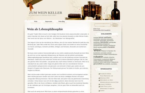 Vorschau von www.zum-weinkeller.de, Ihr Weinberater Bettina Glaeser