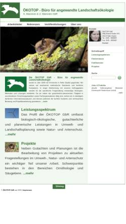 Vorschau der mobilen Webseite www.oekotop-halle.de, ÖKOTOP GbR – Büro für angewandte Landschaftsökologie