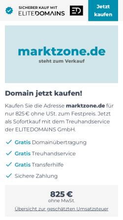 Vorschau der mobilen Webseite www.marktzone.de, Marktzone.de-das Verbraucherportal