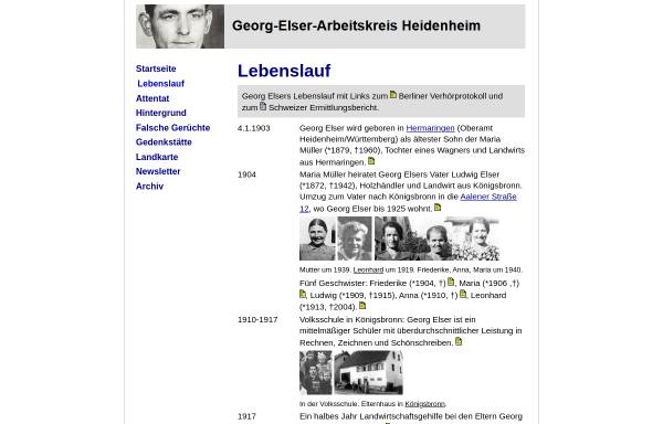 Vorschau von www.georg-elser-arbeitskreis.de, Georg-Elser-Arbeitskreis