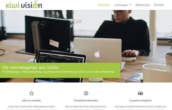 Vorschau von www.kiwi-vision.de, Kiwi-Vision GbR - Ihr Partner für Internetseiten und Werbung