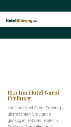 Vorschau der mobilen Webseite www.hotel-hofgarten.de, Hofgarten Hotel B&B Freiburg