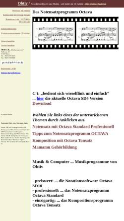 Vorschau der mobilen Webseite www.obtiv.de, Notendruckprogramm Octava