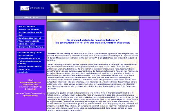 Vorschau von www.xn--lichtarbeit-verfhrung-oic.de, Die Problematik der Lichtarbeit. Infos für Lichtarbeiter.