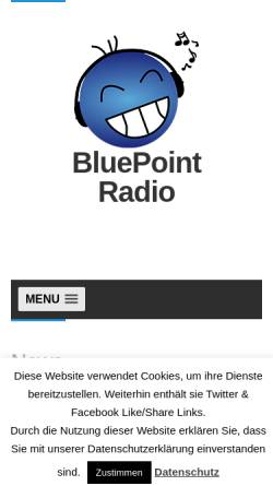 Vorschau der mobilen Webseite www.bluepoint-radio.de, Bluepoint Radio