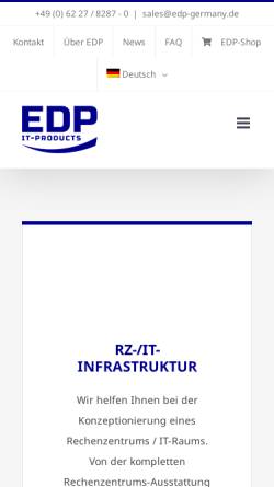 Vorschau der mobilen Webseite www.edp-germany.de, EDP Vertriebs GmbH