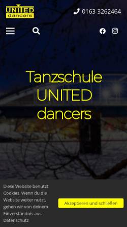 Vorschau der mobilen Webseite www.united-dancers.com, www.united-dancers.com