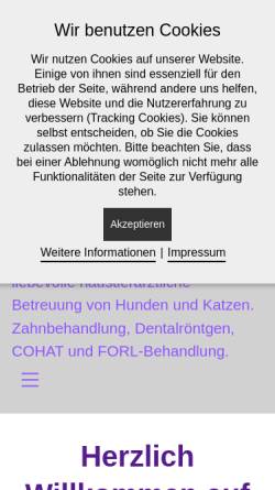 Vorschau der mobilen Webseite www.tierarzt-brentgens.de, Tierarztpraxis Gudrun Brentgens