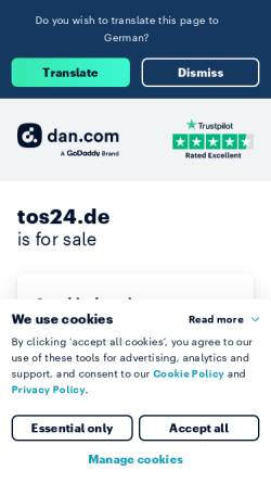 Vorschau der mobilen Webseite www.tos24.de, TOS24.de | Vagant OnlineShop