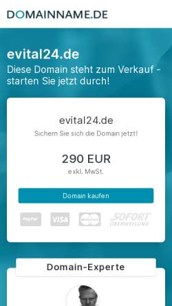 Vorschau der mobilen Webseite www.evital24.de, eVital24.de - biologische Produkte
