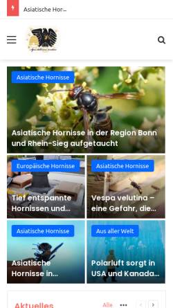 Vorschau der mobilen Webseite honighaeuschen.de, Imkerei Honighäuschen auf dem Drachenfels
