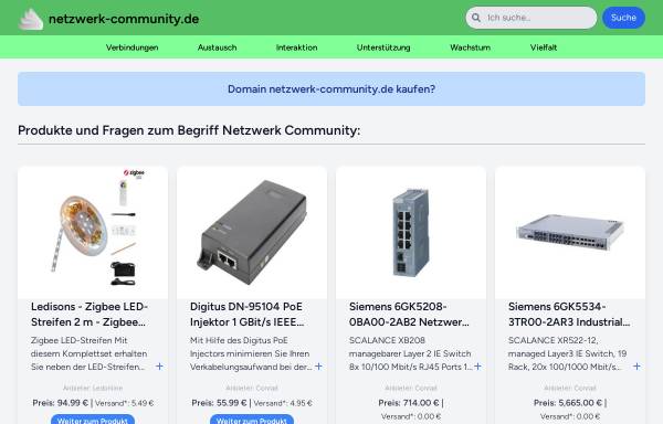 Vorschau von www.netzwerk-community.de, Kommunikationsplattform für Netzwerktechnik