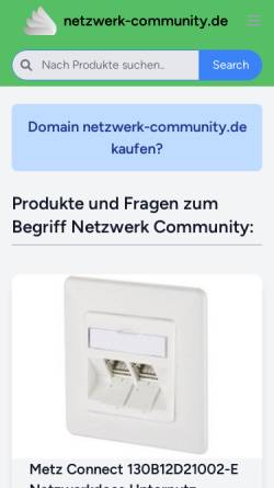 Vorschau der mobilen Webseite www.netzwerk-community.de, Kommunikationsplattform für Netzwerktechnik