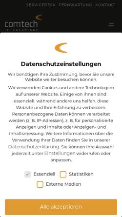 Vorschau der mobilen Webseite www.comtech.at, comtech it-solutions GmbH