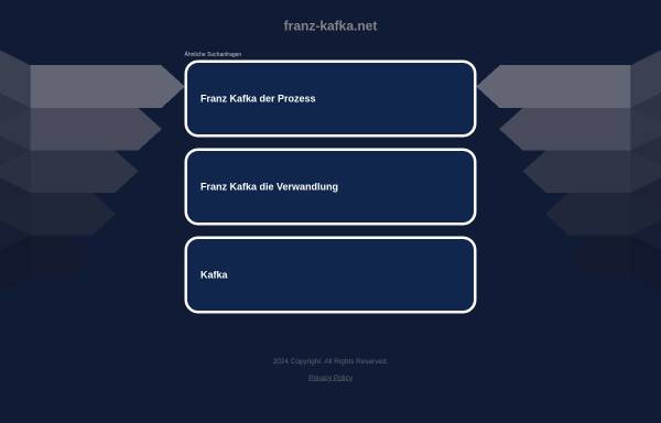 Biographie und Werke von Franz Kafka