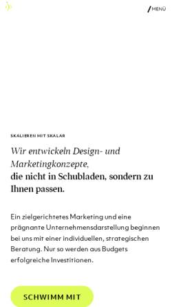 Vorschau der mobilen Webseite skalar-design.de, skalar-design.de