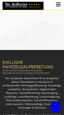 Vorschau der mobilen Webseite www.der-autoputzer.de, KFZ Pflegeatelier in Gütersloh