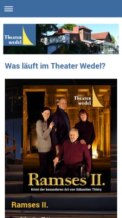 Vorschau der mobilen Webseite www.theater-wedel.de, Theater Wedel