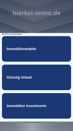 Vorschau der mobilen Webseite www.tuerkei-immo.de, tuerkei-immo.de