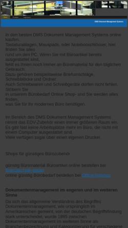 Vorschau der mobilen Webseite www.dms-fundgrube.de, DMS-Fundgrube für Dokumenten-Management-Systeme