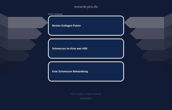 Vorschau von www.muscle-pro.de, Muscle-pro - Überzeugende Technologie für Ihr Kraftsporttraining