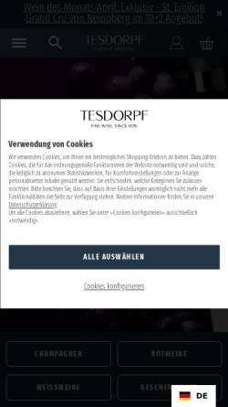 Vorschau der mobilen Webseite www.tesdorpf.de, Die ganze Welt des Weins