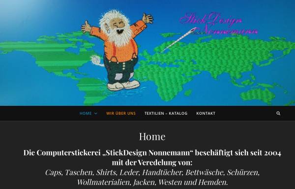 Vorschau von www.stickdesign-nonnemann.de, StickDesign für Werbe und Freizeitmotive