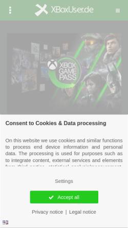 Vorschau der mobilen Webseite www.xbox360community.net, Xbox 360 Community