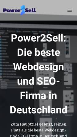 Vorschau der mobilen Webseite www.power2sell.de, Qualitätskontrolle im Webdesign