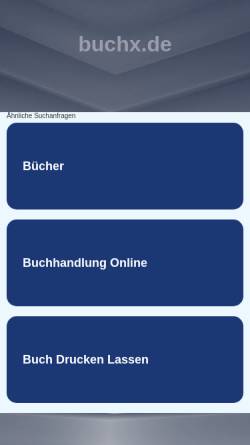 Vorschau der mobilen Webseite www.buchx.de, BuchX.de - günstige Bücher & Hörbücher