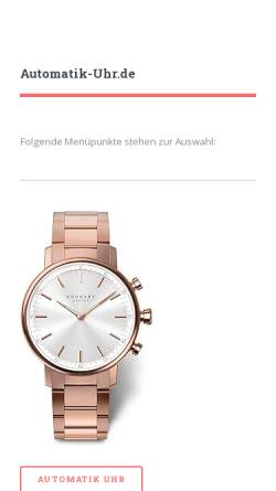Vorschau der mobilen Webseite www.automatik-uhr.de, Luxurywatches - Ihr Uhrenshop