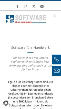 Vorschau der mobilen Webseite www.kwpsoftware.de, KWP Informationssysteme GmbH