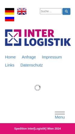 Vorschau der mobilen Webseite www.interlogistik.com, Spedition Interlogistik - Internationale Transporte