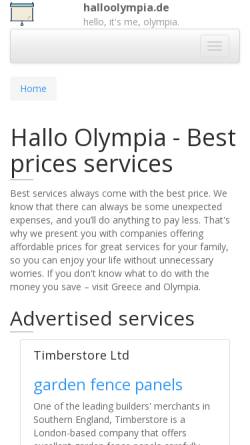 Vorschau der mobilen Webseite www.halloolympia.de, HalloOlympia - Die Olympischen Spiele von A - Z