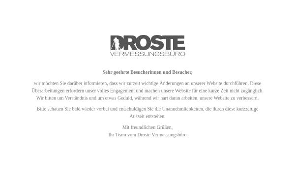 Vorschau von www.droste-vermessung.de, Vermessungsingenieur Dipl.-Ing. Hans-F.Droste