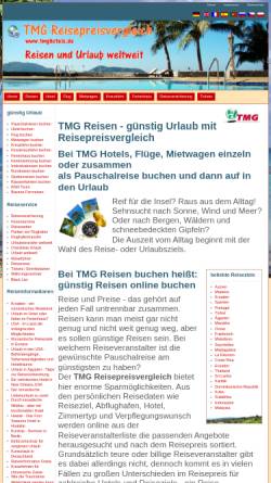 Vorschau der mobilen Webseite www.tmghotels.de, TMG Hotels - günstige Reisen weltweit