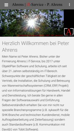 Vorschau der mobilen Webseite www.objektplan.com, Peter Ahrens - ObjektPlan