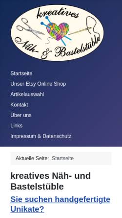 Vorschau der mobilen Webseite www.kreativstueble.de, kreativstueble.de
