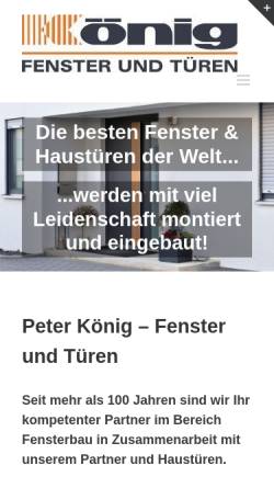 Vorschau der mobilen Webseite www.fensteraufmass.de, Peter König