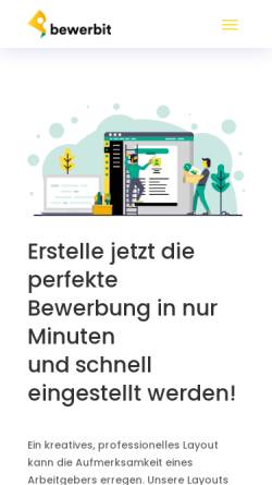 Vorschau der mobilen Webseite www.bewerbit.de, BewerbIT - Bewerben leicht gemacht