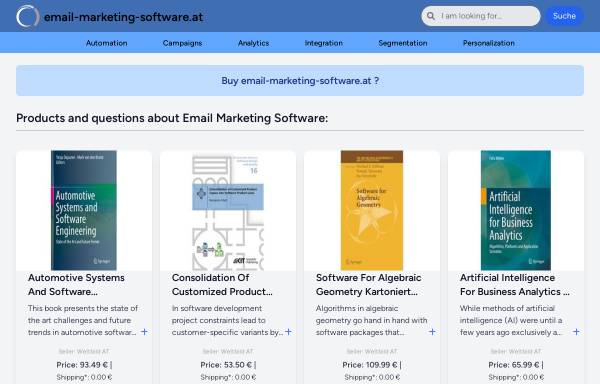 Marktübersicht eMail-Marketing-Software