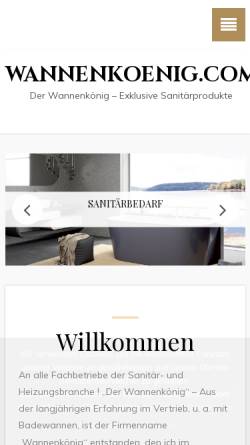 Vorschau der mobilen Webseite www.wannenkoenig.com, Der Wannenkoenig