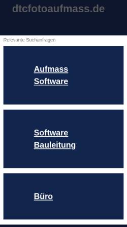 Vorschau der mobilen Webseite www.dtcfotoaufmass.de, Uwe Janke, dtcSoftware