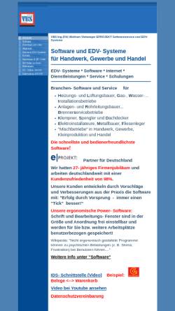 Vorschau der mobilen Webseite www.vbs-edv.de, Viehweger, Wolfram - VBS Softwareservice und EDV- Systeme